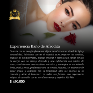 Experiencia spa BAÑO AFRODITA